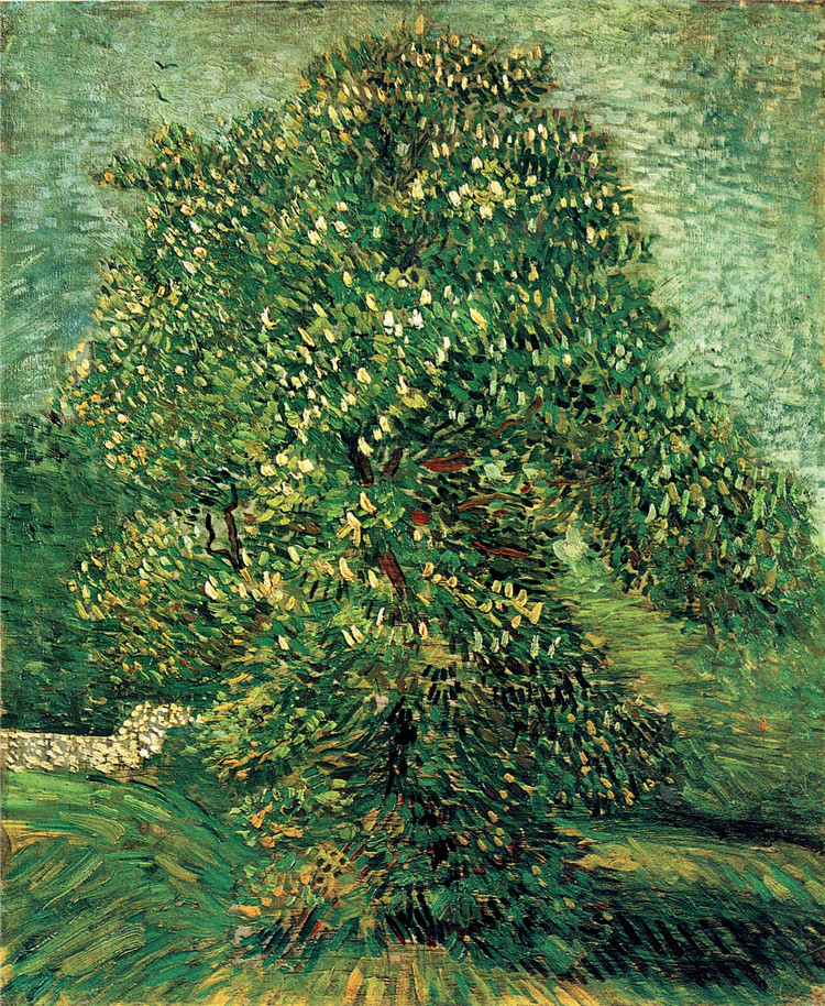 Chestnut Tree In Blossom Van Gogh Oil Painting